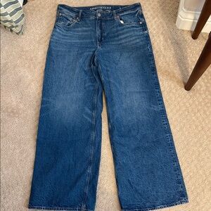 American Eagle Outfitters Blue Flare & Wide Leg Jeans